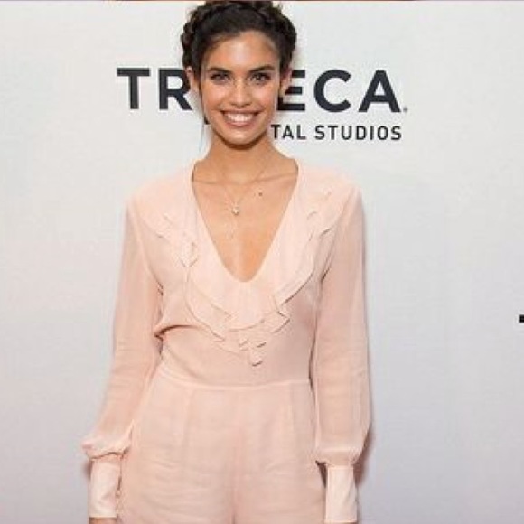 Intermix silk romper- blush - Picture 3 of 9